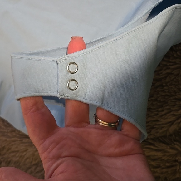 Yitty Light Blue Nearly Naked Shaping Thong Bodysuit 1X-2X - Picture 5 of 5